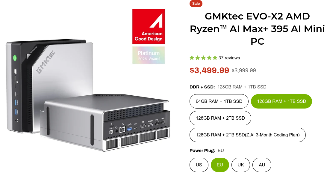 GMKtec EVO X2 AI Mini PC AMD RyzenAI Max 395