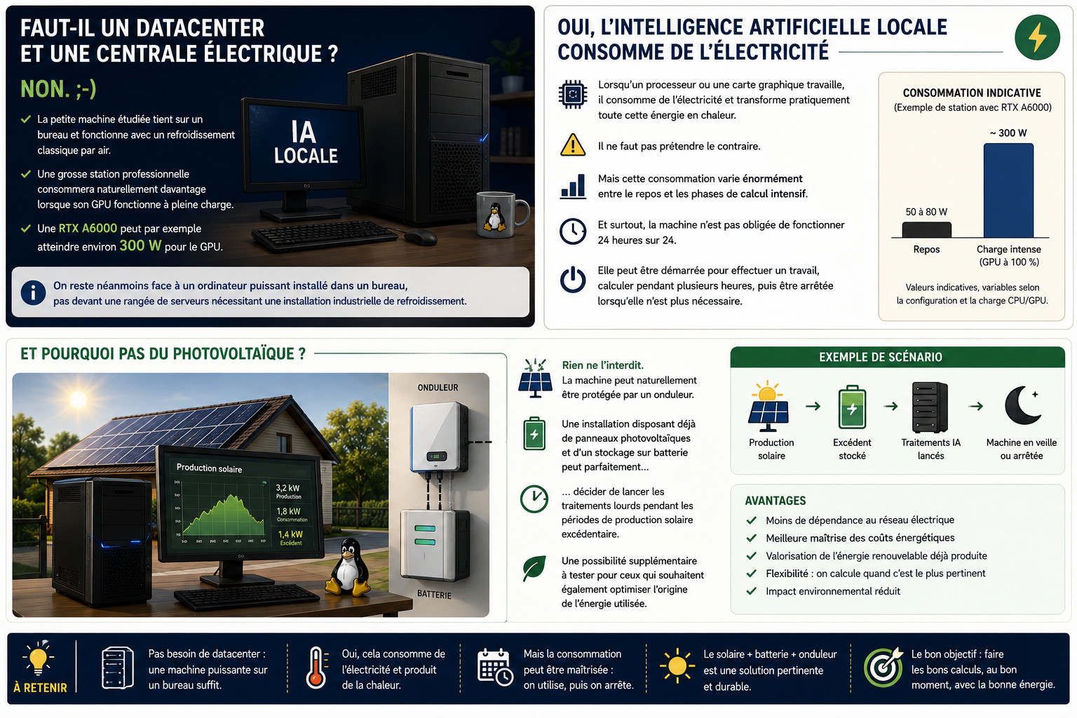 ia locale consommation electricite photovoltaique onduleur